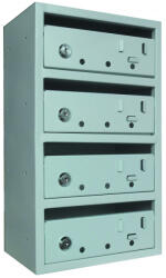 Hobbytools. ro Cutie postala modulara 1x4, 250 x 160 x 435 mm, 4 compartimente, cu yale individuale (C878)