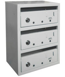 Hobbytools. ro Cutie postala modulara 1x3, 250 x 160 x 330 mm, 3 compartimente, cu yale individuale (C875)