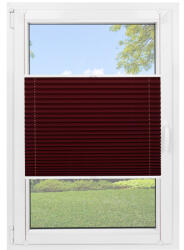 RENA Jaluzele plisate non-invazive termice cu cârligi burgundy silver : Înălțime (cm) - 230, Lățime (cm) - 44 (PTEBITEBUR/44/230)