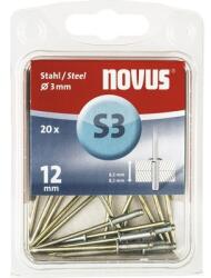 NOVUS Pop-nituri Novus Ø3x12 mm oțel/oțel, pachet 20 bucăți (HobH4277349) Cleste