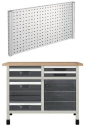 wolfcraft WB11 Banc de lucru 1130x650x860 mm cu panou pentru scule, Wolfcraft (8063000+6085000)