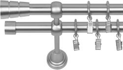 RENA GALERIE METAL CROM MAT DUBLĂ 19 MM CILINDRU : Lățime galerii (cm) - 280 (REN-KAR-CHT-WAL-PDW-280) Suport draperie