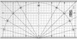 OLFA Rigla gradata profesionala OLFA MQR-15x30 cm, pentru Patchwork si Quilting (MQR 15X30CM)