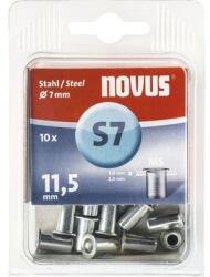 NOVUS Nituri cu filet tip piuliță cu guler Novus M5 Ø7x11, 5 mm, oțel, pachet 10 bucăți (HobH4277359) Cleste