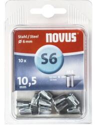 NOVUS Nituri cu filet tip piuliță cu guler Novus M4 Ø6x10, 5 mm, oțel, pachet 10 bucăț (HobH4277358) Cleste