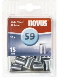 NOVUS Nituri cu filet tip piuliță cu guler Novus M6 Ø9x15 mm, oțel, pachet 10 bucăți (HobH4277360) Cleste