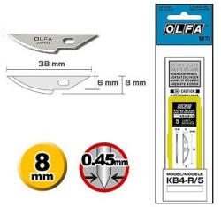OLFA KB4-R/5 Set 5 lame precizie/ decoratii, Olfa (KB4-R/5)