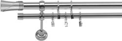 RENA Galerie dublă metalică diametru 25 efect de oțel Duncan : Lățime galerii (cm) - 280 (REN-K25-EST-DUN-PDW-280)