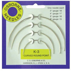 C. S Osborne & Co Set ace de cusut manual pentru pielarie CS Osborne SUA (K-3)
