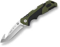 Buck Knives SUA Briceag de vanatoare Buck Pursuit Large 0660GRG-B cu carlig, otel 420HC, maner Versaflex verde, Lockback (0660GRG-B)