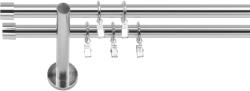 RENA GALERIE METAL CROM LUCIOS DUBLĂ 19 MM LUNA : Lățime galerii (cm) - 320 (REN-NOW-EST-LUN-PDW-320) Suport draperie