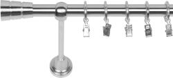 RENA GALERIE METAL CROM LUCIOS SIMPLĂ 19 MM CILINDRU : Lățime galerii (cm) - 220 (REN-KAR-EST-WAL-POJ-220) Suport draperie