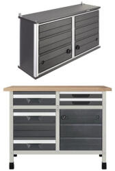 wolfcraft WB 3 Banc de lucru 1130x650x860 mm cu dulap suspendat, Wolfcraft (8063000+6073000)