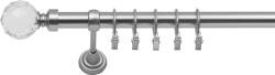 RENA GALERIE METAL CROM MAT SIMPLĂ 25 MM BELLUNA : Lățime galerii (cm) - 280 (REN-K25-CHT-BEL-POJ-280) Suport draperie