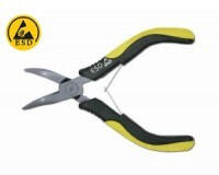 Unior 64734 Cleste cu varfuri semirotunde, indoite ESD, cu maner bimaterial (64734) Cleste