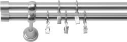 RENA GALERIE METAL CROM MAT DUBLĂ 19 MM LUNA : Lățime galerii (cm) - 320 (REN-KAR-CHT-LUN-PDW-320) Suport draperie