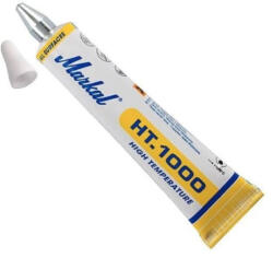 MARKAL Marker vopsea cu bilă metalică, pentru temperaturi ridicate, HT. 1000, varf 6mm, Markal (Culoare: Alb) (96702)