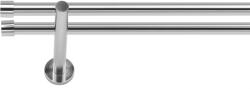 RENA GALERIE METAL CROM LUCIOS DUBLĂ 19 MM LOFT : Lățime galerii (cm) - 400 (REN-KAR-LOF-EST-PDW-400) Suport draperie