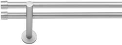 RENA GALERIE METAL CROM MAT DUBLĂ 19 MM LOFT : Lățime galerii (cm) - 280 (REN-KAR-LOF-CHT-PDW-280) Suport draperie