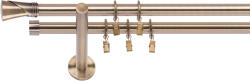 RENA GALERIE METAL AUR ANTIC DUBLĂ 19 MM DUNCAN : Lățime galerii (cm) - 120 (REN-NOW-ZAT-DUN-PDW-120) Suport draperie