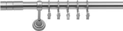 RENA GALERIE METAL CROM MAT SIMPLĂ 25 MM CILINDRU : Lățime galerii (cm) - 220 (REN-K25-CHT-CYL-POJ-220) Suport draperie