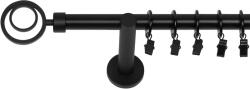 RENA Galerie simplă metalică diametru 19mm negru mat Orbio : Lățime galerii (cm) - 240 (REN-KAR-CMT-ORB-POJ-240)