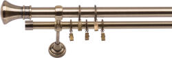RENA GALERIE METAL AUR ANTIC DUBLĂ 25 MM MONAKO : Lățime galerii (cm) - 140 (REN-K25-ZAT-MON-PDW-140) Suport draperie