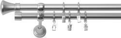 RENA GALERIE METAL CROM MAT DUBLĂ 19 MM MONAKO : Lățime galerii (cm) - 140 (REN-KAR-CHT-MON-PDW-140) Suport draperie