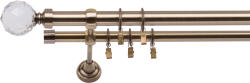 RENA GALERIE METAL AUR ANTIC DUBLĂ 25 MM BELLUNA : Lățime galerii (cm) - 340 (REN-K25-ZAT-BEL-PDW-340) Suport draperie