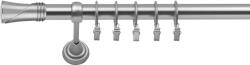 RENA GALERIE METAL CROM MAT SIMPLĂ 25 MM DUNCAN : Lățime galerii (cm) - 400 (REN-K25-CHT-DUN-POJ-400) Suport draperie