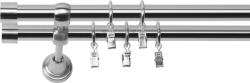 RENA GALERIE METAL CROM LUCIOS DUBLĂ 19 MM LUNA : Lățime galerii (cm) - 400 (REN-KAR-EST-LUN-PDW-400) Suport draperie