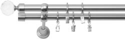 RENA GALERIE METAL CROM MAT DUBLĂ 19 MM BELLUNA : Lățime galerii (cm) - 300 (REN-KAR-CHT-BEL-PDW-300) Suport draperie