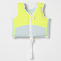 SUNNYLiFE Gyerek úszómellény - Salty the Shark Aqua Neon Yellow - 1-2 év