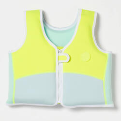SUNNYLiFE Gyerek úszómellény - Salty the Shark Aqua Neon Yellow - 3-6 év