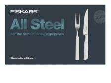 Fiskars 1027505 All Steel Steak evőeszköz készlet 24db-os (1027505)