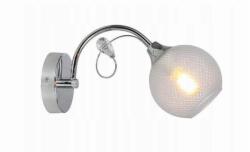 Reality Fibi Wall lamp in chrome. 1*E14 40W. Bulb excl. Size18x25x12cm. Glas clear, dia: 12cm H: 10cm - REAL-231101-06 (REAL-231101-06)