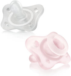 CHICCO Physio Mini Soft teljesen szilikonos cumi 0-2h lány 2db - vital24