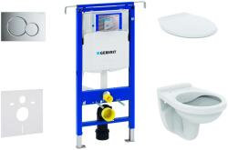 Geberit Duofix - Falra szerelhető szerelőkészlet, WC Alpha ülőkével, gomb Sigma01, fényes króm, csillogó króm 111.355. 00.5 NR2 (111.355.00.5 NR2)