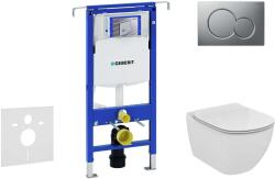 Geberit Duofix - Falra szerelhető szerelőkészlet, WC és ülőkével Ideal Standard Tesi, gombok Sigma01, matt króm 111.355. 00.5 NF3 (111.355.00.5 NF3)