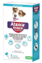 FYPRYST Ataxxa 500 mg/100 mg, antiparazitar extern pentru caini de talie mica (4-10 kg), 1 pipeta