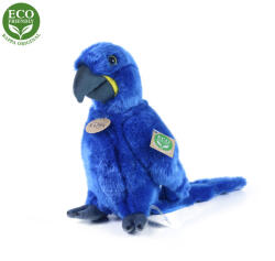 Rappa Papagal de pluș albastru Ara Hyacinth în picioare, 23 cm, ECO-FRIENDLY