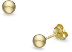 Ezüst ékszer Juta ezüst gömb fülbevaló sárga arannyal futtatva - 80110045 (80110045)