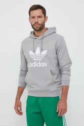 Adidas pamut melegítőfelső szürke, férfi, mintás, kapucnis - szürke XL