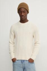 Abercrombie & Fitch gyapjúkeverék pulóver könnyű, férfi, bézs, KI120-4197 - bézs XL
