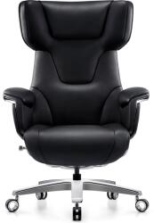 StableDesk Scaun ergonomic StableDesk IMPERIO, Executiv de birou, Piele naturala Italiana, tip Presedinte / Director, Sasiu din Aluminiu, Sistem de inclinare la (SD-188-NE)