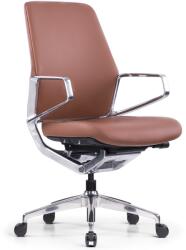 StableDesk Scaun ergonomic StableDesk FORGE Mid Back, Piele Ecologica Premium, Inaltime reglabila, Blocare inclinare in 3 pozitii, Certificat BIFMA - Maro (SD-190-MARO)