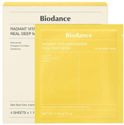  BIODANCE Radiant Vita Niacinamide Real Deep Hidrogél Arcmaszk 34gx4db