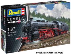 Revell Model Set Express Lokomotive S3/6 BR18 with Railway 1: 87 (62168)