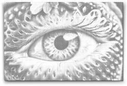  PontPöttyöző - Eperszem Méret: 40x60cm, Keretezés: Keret nélkül (csak a vászon), Szín: Zöld