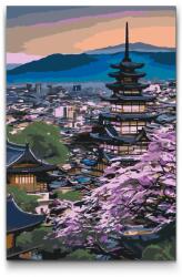  Festés számok szerint - Japán templom Méret: 40x60cm, Keretezés: Kartonlemezen